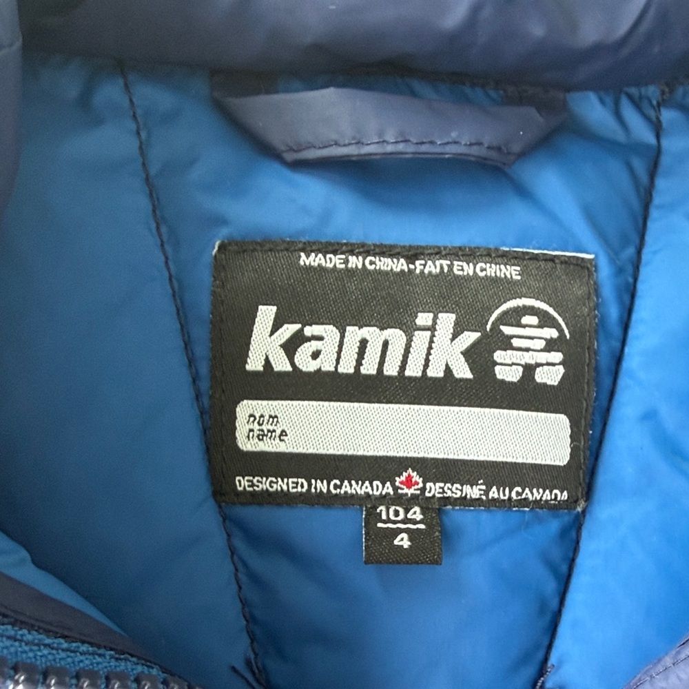 Kamik Dark Navy Puffer Jacket with Hood - Picture 2 of 3